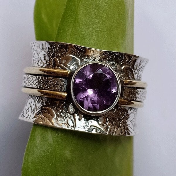 Böhmischer Kristall Meditatie Ring