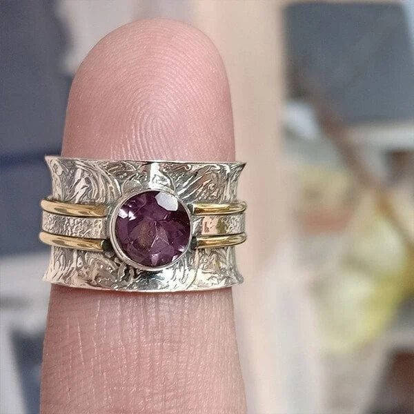 Böhmischer Kristall Meditatie Ring