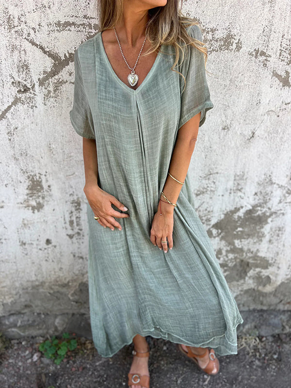 Ariana – Luftiges V-Ausschnitt Kleid