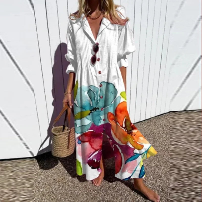 Beatrix – Romantisches Boho-Maxikleid