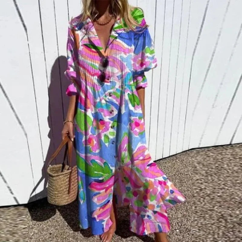 Beatrix – Romantisches Boho-Maxikleid