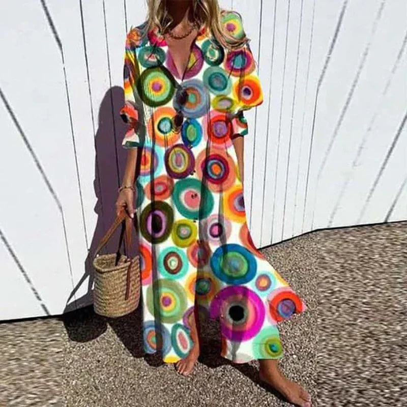 Beatrix – Romantisches Boho-Maxikleid