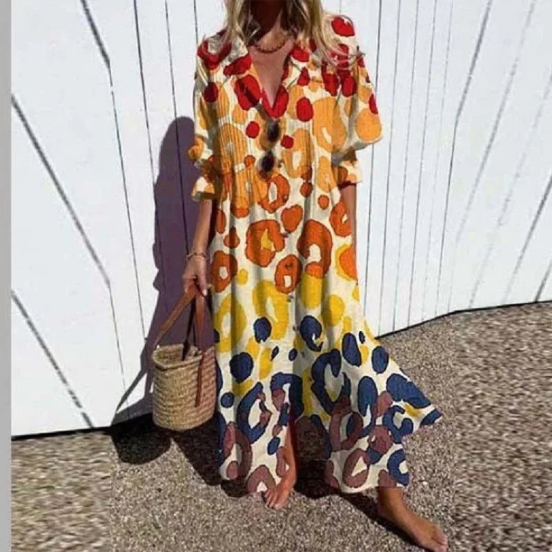 Beatrix – Romantisches Boho-Maxikleid