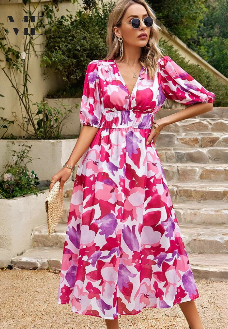 Danielle - Luxuriöses Zeitloses Midi-Kleid (Fast ausverkauft)