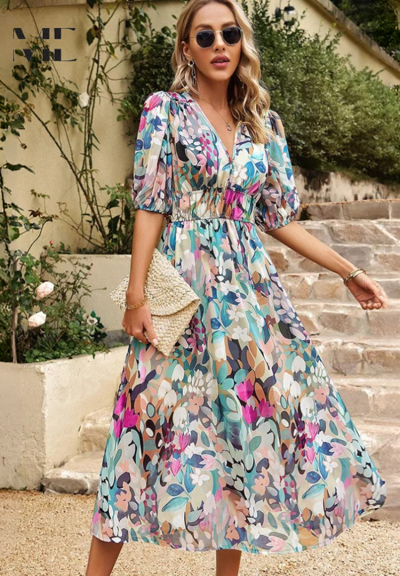 Danielle - Luxuriöses Zeitloses Midi-Kleid (Fast ausverkauft)