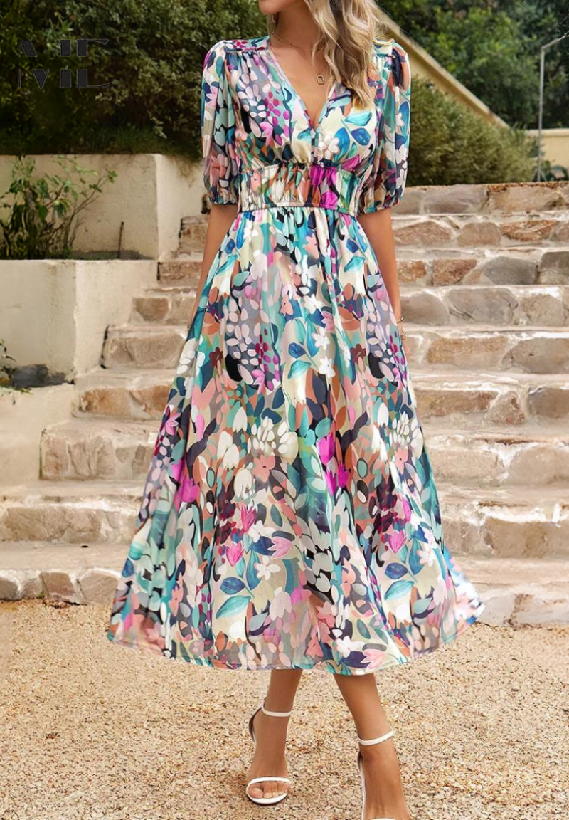 Danielle - Luxuriöses Zeitloses Midi-Kleid (Fast ausverkauft)