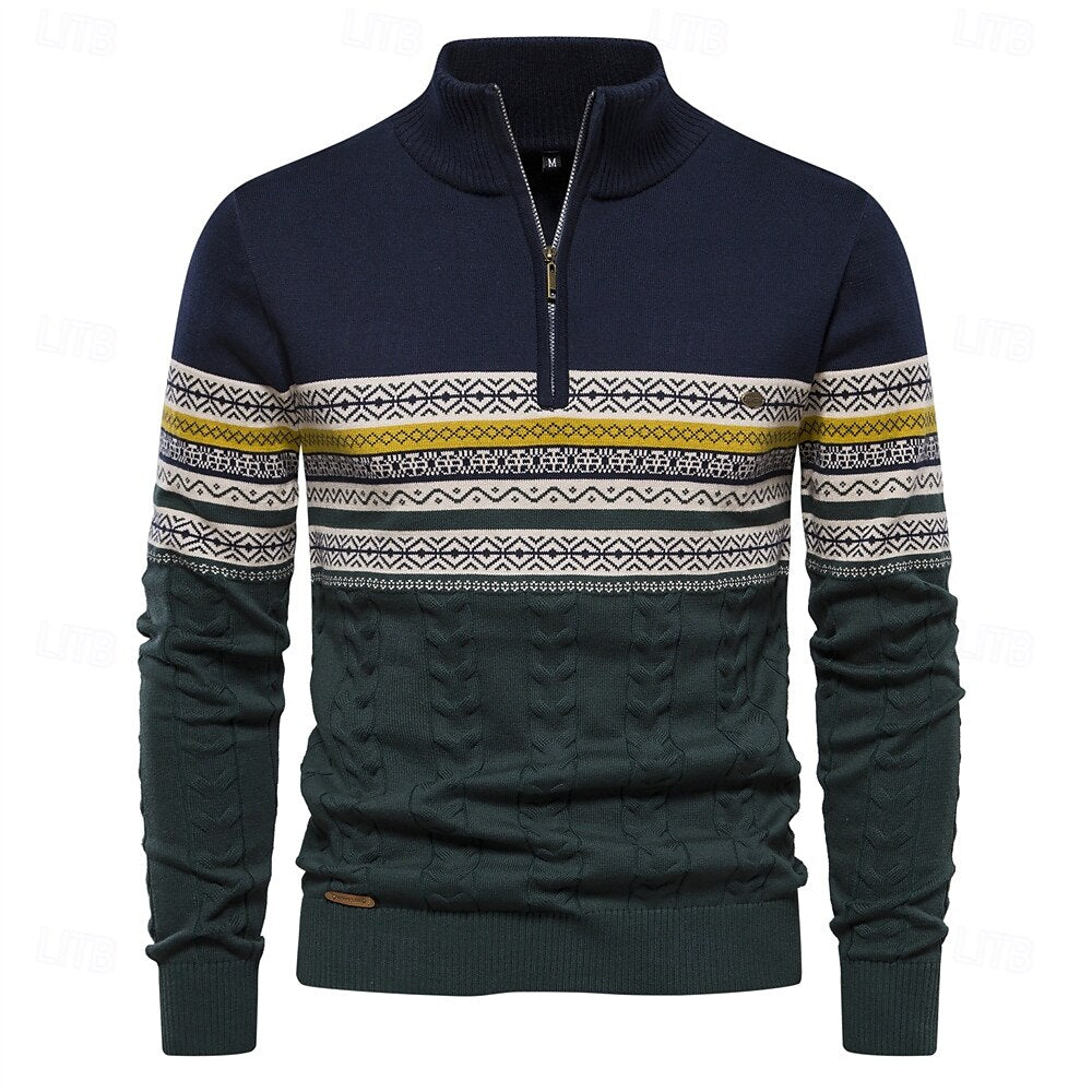 Carlo™ | Strickpullover mit halbem Reißverschluss