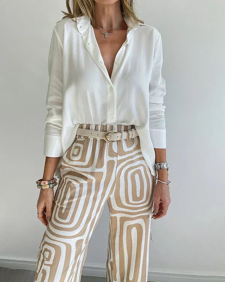 Aurelia – Elegante Weite Hosen mit Gratis-Bluse