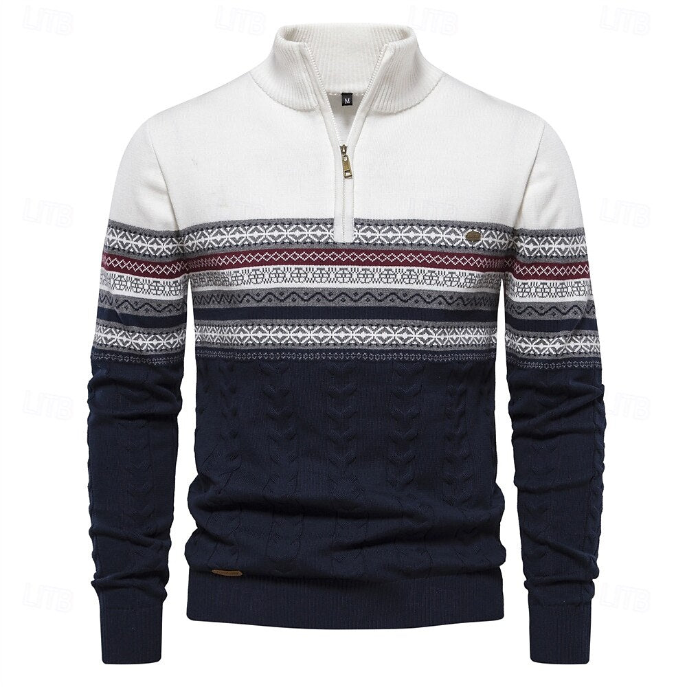 Carlo™ | Strickpullover mit halbem Reißverschluss