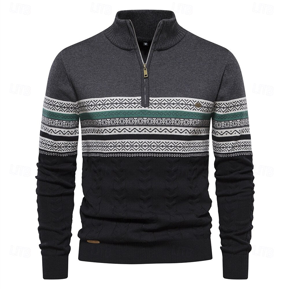 Carlo™ | Strickpullover mit halbem Reißverschluss