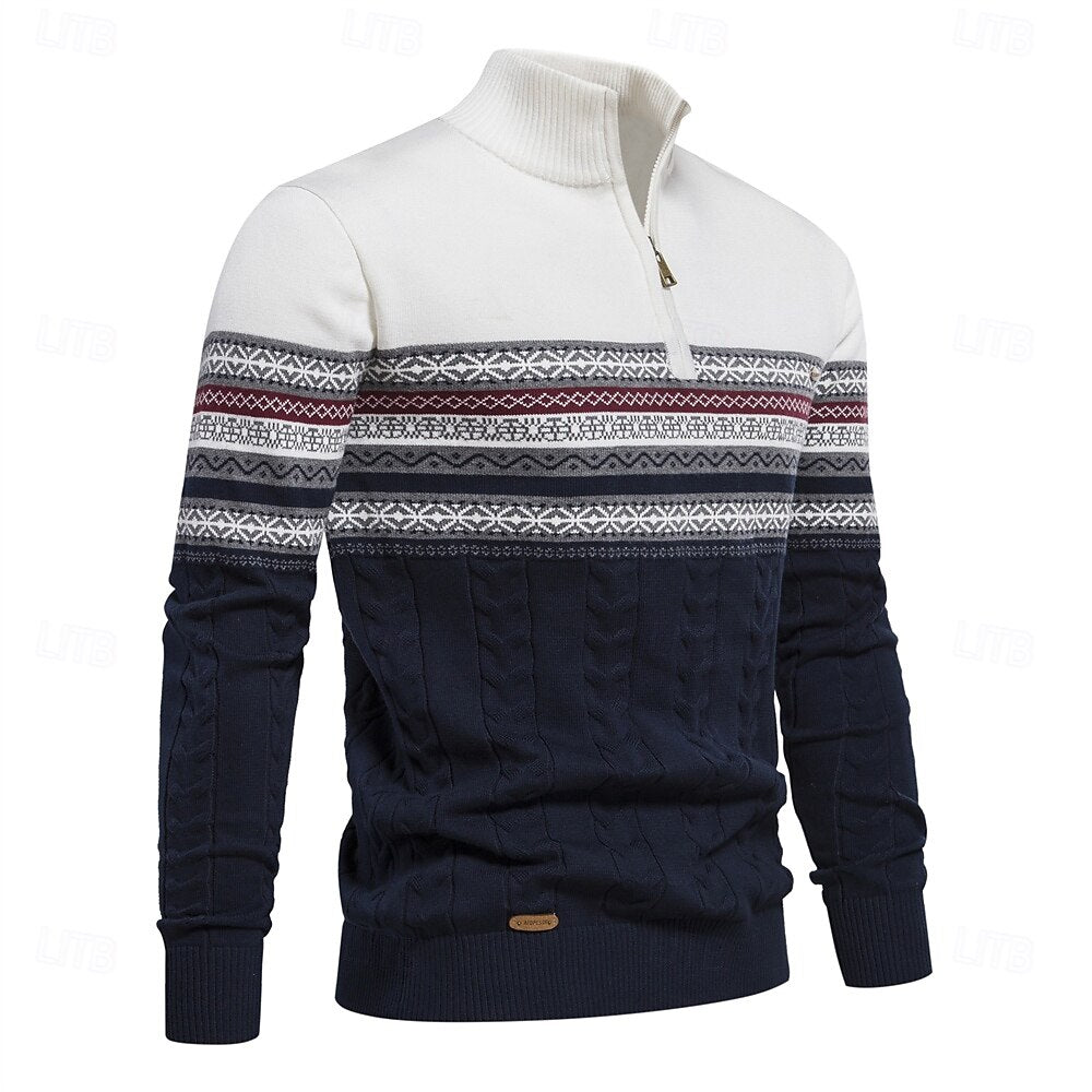 Carlo™ | Strickpullover mit halbem Reißverschluss