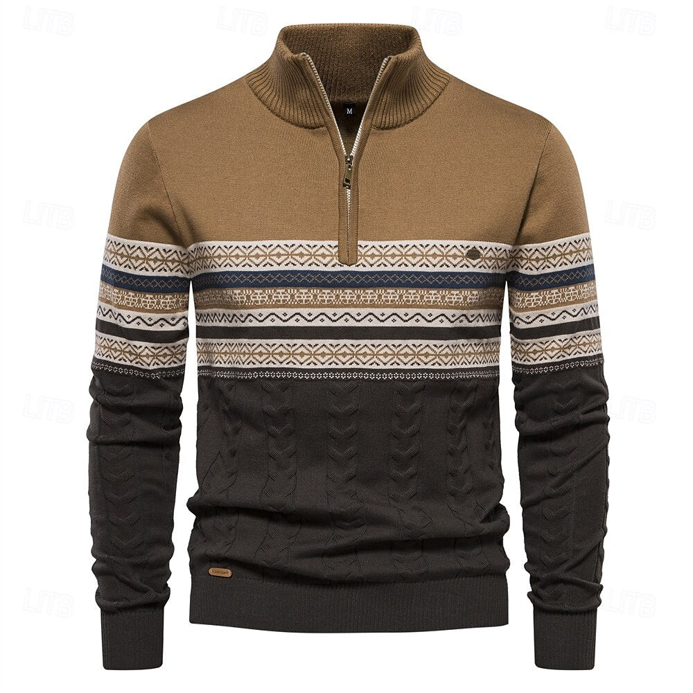 Carlo™ | Strickpullover mit halbem Reißverschluss