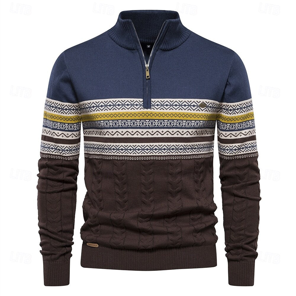 Carlo™ | Strickpullover mit halbem Reißverschluss