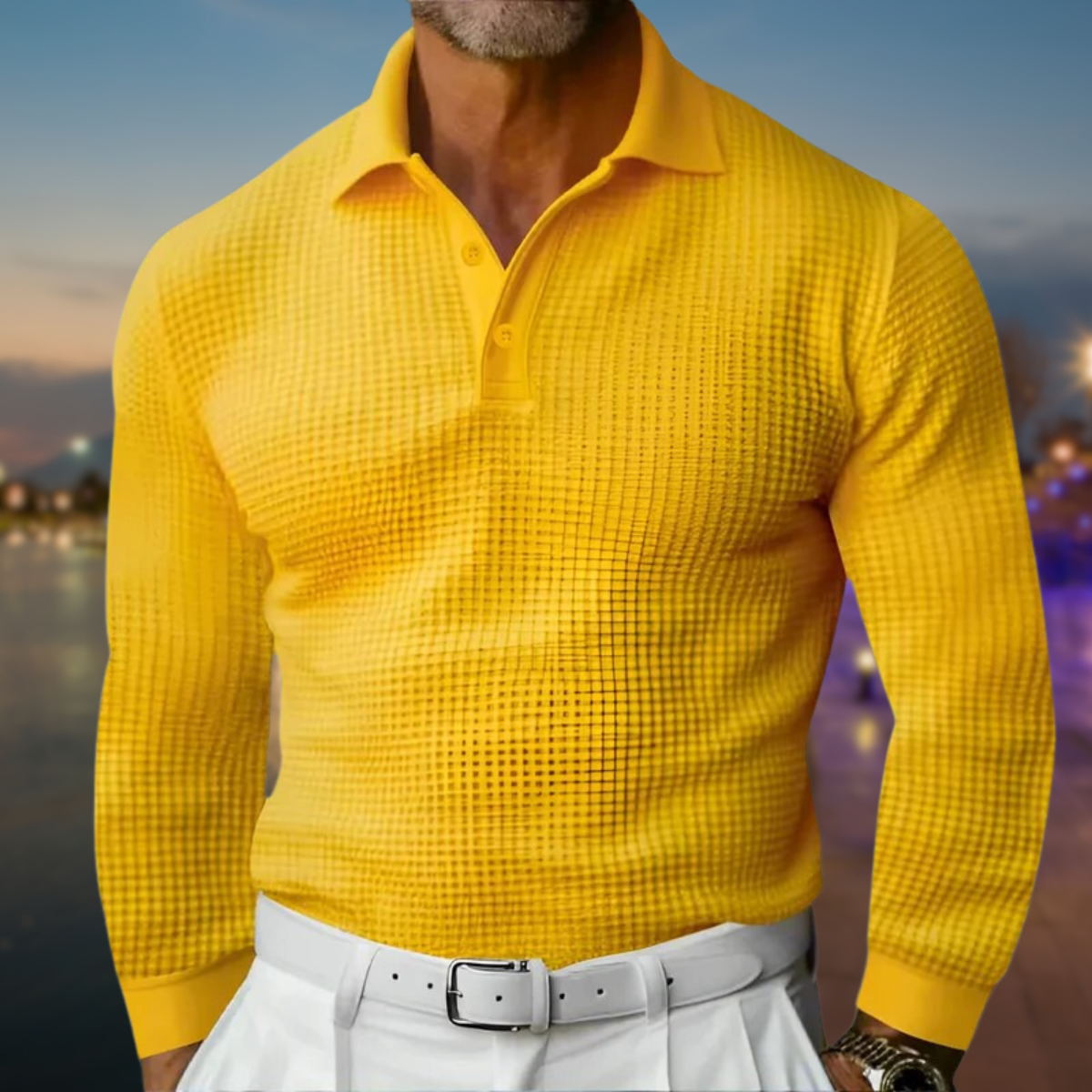 Hielke | Komfort Polo-Pullover