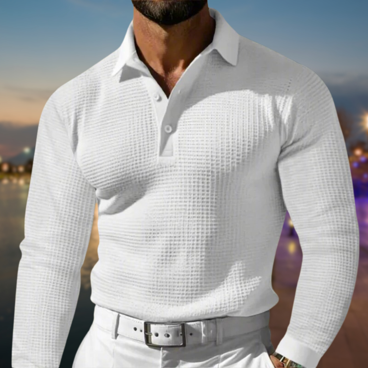 Hielke | Komfort Polo-Pullover