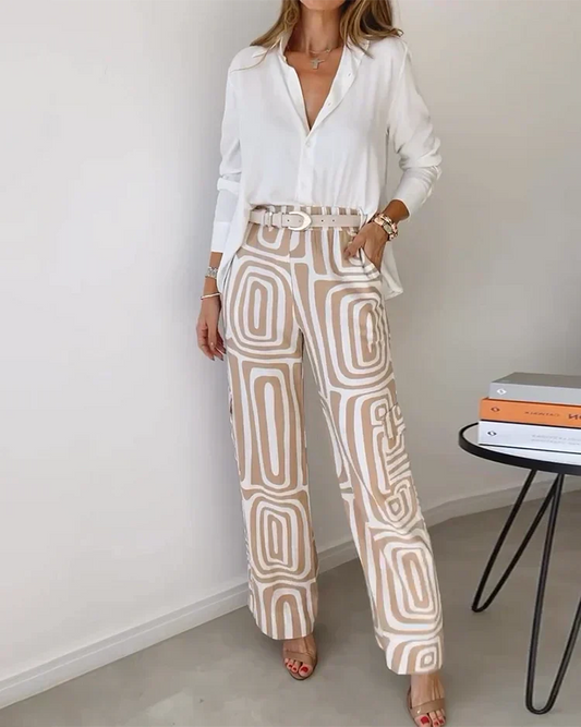 Aurelia – Elegante Weite Hosen mit Gratis-Bluse