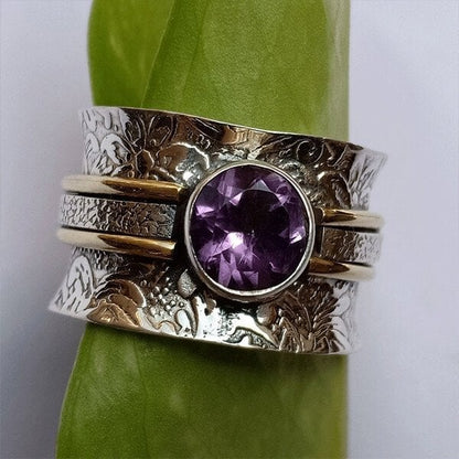 Böhmischer Kristall Meditatie Ring