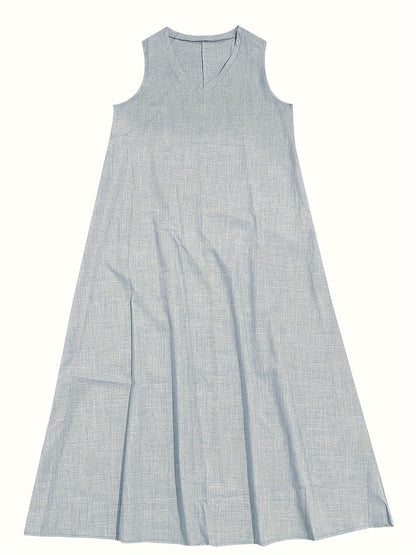 Heidi - Zeitloses ärmelloses V-Ausschnitt-Kleid
