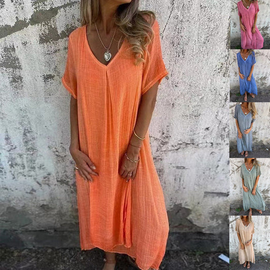 Ariana – Luftiges V-Ausschnitt Kleid