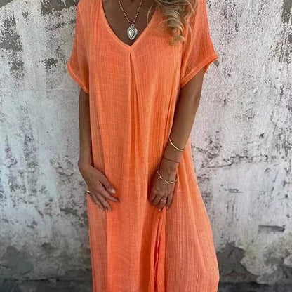 Ariana – Luftiges V-Ausschnitt Kleid