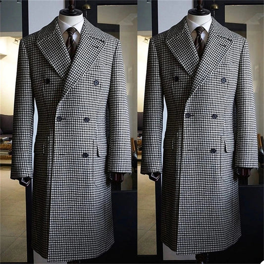 Bruno™ | Hahnentritt-Trenchcoat