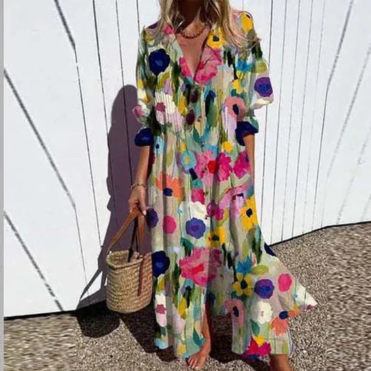 Beatrix – Romantisches Boho-Maxikleid