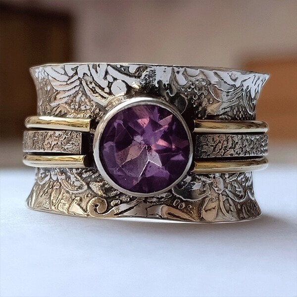 Böhmischer Kristall Meditatie Ring