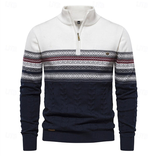 Carlo™ | Strickpullover mit halbem Reißverschluss